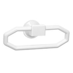 Porta Toalha   Retangular  Com Ventosa de Pressão Branco