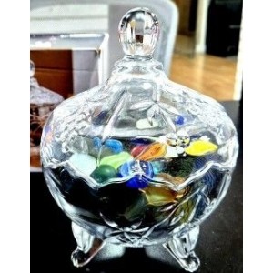 Bomboniere De  Vidro  Com  Pezinho  500 Ml