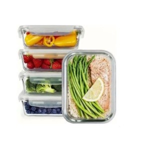 Pote Hermetico de Vidro Retangular 350 Ml