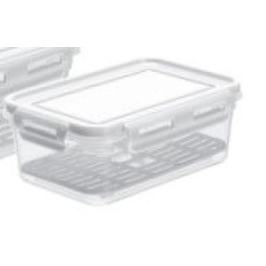 Conteiner  500 Ml  Com Tela /Trava /Tranparente Tampa  Branca