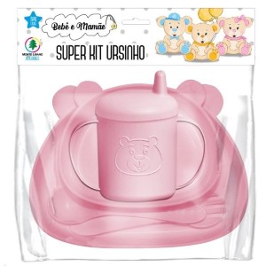Super  Kit  Ursinho   Rosa  B&M