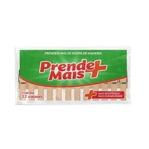 Prende  Mais  Prendedor  De  Roupa  De  Madeira   12 Unidade