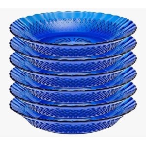 Prato  Fundo Barroco Azul Claro Com 6  Unidade