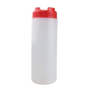 Bisnaga  Dosadora   Profissional Lisa Com Tampa  Vermelha 600 ML