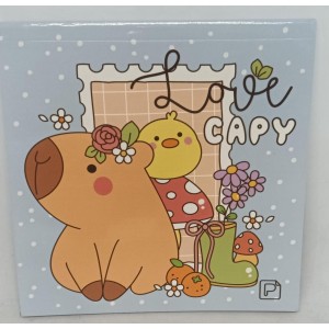 Bloco  Quadrado 14 X 14 CM 50 Folhas  - Capyvara