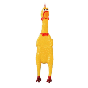  Galinha  Para  Cachorros Em  Vinil 29 Cm