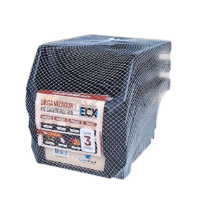 Kit Com 3 Gaveteiros Bin  Ecx  N °7  Preto