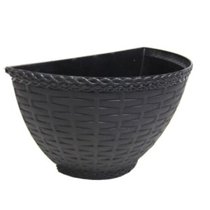 Vasinho  De Parede Rattan Preto