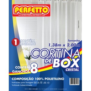Cortina Para Box Cristal 1,38 x 2,00