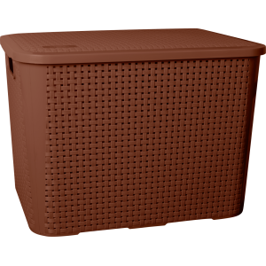 Organizador Retangular Rattan Marron 26 Litros