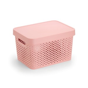 Caixa Organizadora 17 Litros Rosa