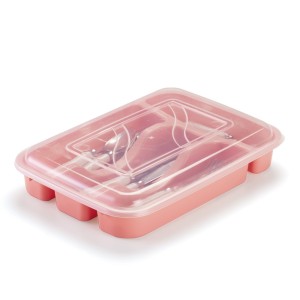 Porta  Talher  Com Tampa  Com 4 Divisória