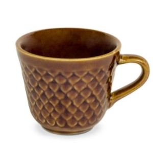 Xícara Café Relevo Cônica Marrom 65 ML