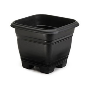 Vaso Quadrado 28 cm Preto