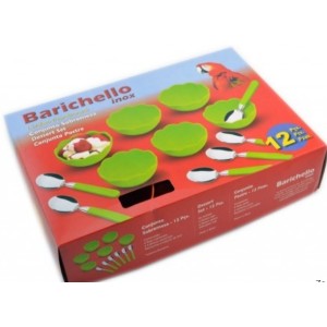 Conjunto Sobremesa Plastica Com 12 Peças Cores Sortidas