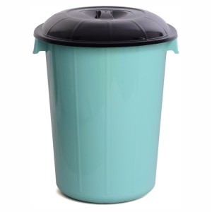 Lixeira  63 Litros  Com Tampa Preta