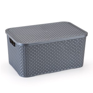 Caixa Rattan Grafite 15 Litros