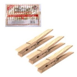 Prendedor de Roupa Em Madeira Com 36