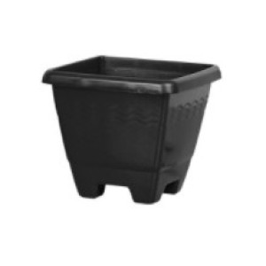 Vaso Plastico Quadrado Preto