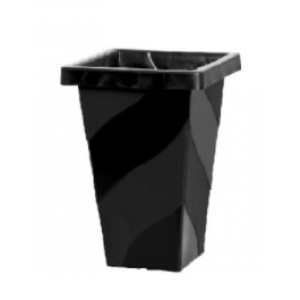 Vaso Quadrado Coluna Pequeno Preto 13 Litros