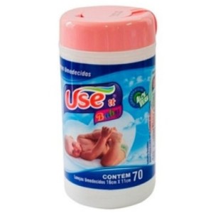 Lenços Umedecido Com 70 Rosa Use It