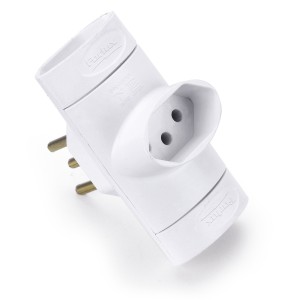 Pino Multiplicador Tripolar Branco