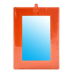 Espelho Moldura Plastica Laranja 18 x 13 Com 6