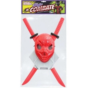 Ninja Combate  Com 2 Espada + Mascará