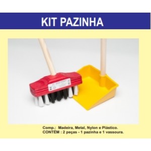 Kit Pázinha Mais Vassoura de Nylon Infantil