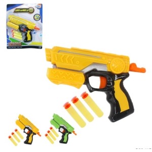 Pistola Lança Dardos Com Acessorios  Cartela