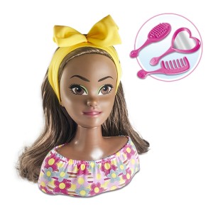 Boneca Busto Cinty Negra Styling Head