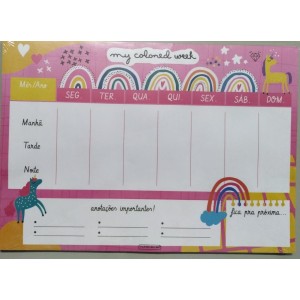 Planner Semanal Teclado 60 Folhas 297 x 110 MM Sortidos