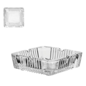 Cinzeiro Quadrado de Vidro Transparente 10 x 3 x 10 cm