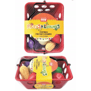 Cestinha Frutas e Legumes Vermelha