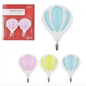 Gancho Plastico De Parede Com 2 Balão