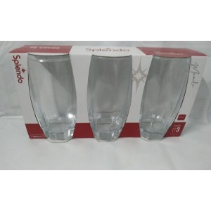 Conjunto  Copo  Vidro  370 ML 3 Peças Transparente Manila