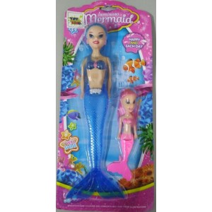 Conjunto  Com 2 Bonecas  Sereias  De Plastico a Pilha