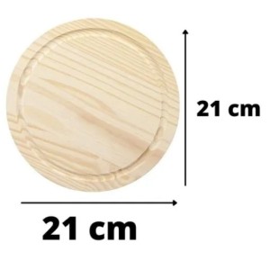 Tabua  Redonda Com Canaleta  21 Cm