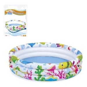 Piscina Inflável  3 Aneis  Fundo Mar 100 Litros