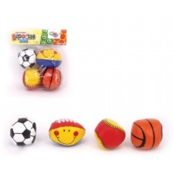 Bola  Macia Pequena  Esportes  Bebe Com 4 peças
