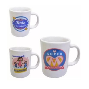 Caneca  Decorada  Mãe  Popular  120 ML