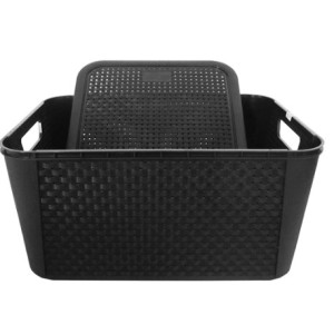 Organizador  Rattan   Preto  Número  3