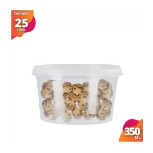 Kit  Potes 77 Com  Tampas   350 ML C/25 Unidades