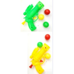 Pistola Lança Bola Mira Certa Com 3 Bolas