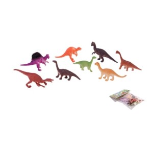 Kit  Animais Dinossauro  Com 8 Peças