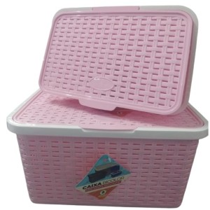 Caixa  Bicolor  Com Tampa 15 Litros Baby