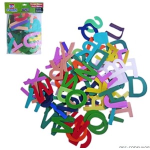 Alfabeto   Didatico  Com 78 Peças  8 Cm- 1,5 Mm