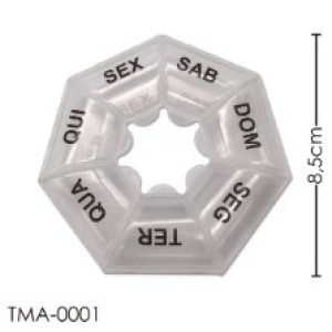 Porta  Comprimidos  Redondo  De  Plastico