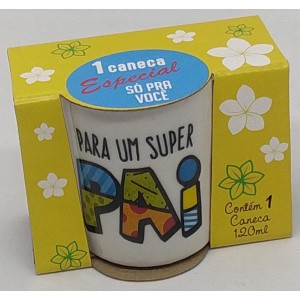Caneca Decorada  Pai  Com  Caixa  120 ML