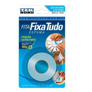 Fita  Espuma  Dupla  Face  12 MM X 1,5 Metros  Blister